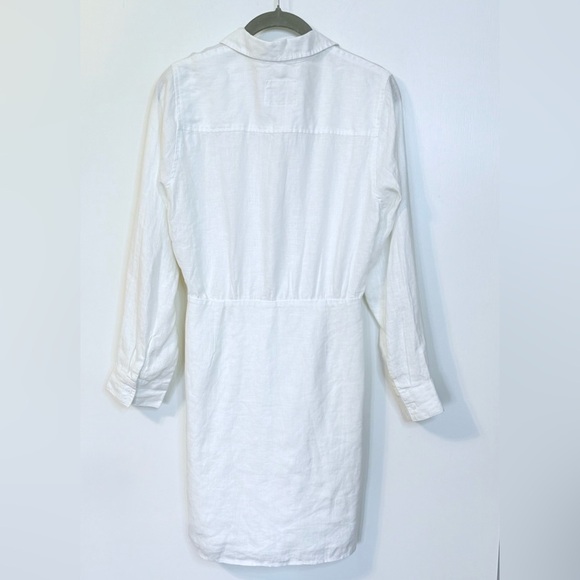 RAILS Nadia White Linen Tie-Front Button Down Mini Dress NWT - Medium - Picture 6 of 10